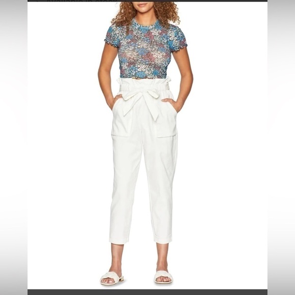 BCBGENERATION women's printed mesh round neck t-Shirt - Picture 1 of 6